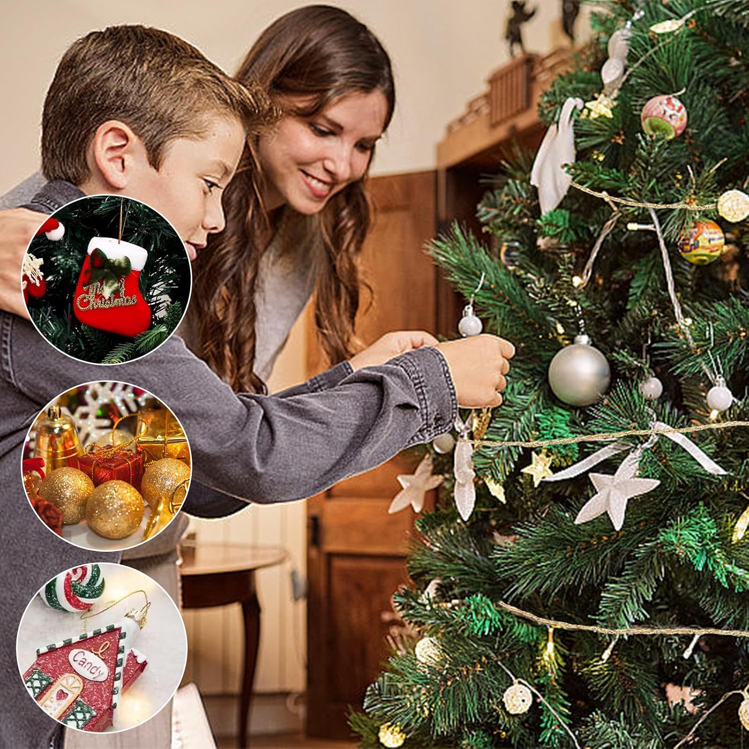 KINGLAKE Gold Twine String,Christmas Metallic Gold Twine String Bakers Twine for Gift Wrapping and Crafts,328 Feet 1.5mm Gold Glitter String Thread-VerdiqueGarden