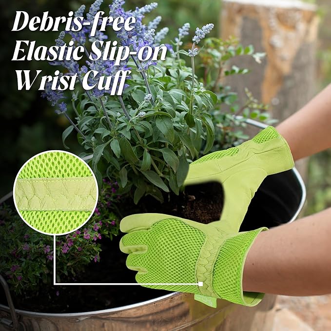 HANDLANDY Women Safety Work Gloves Utility Touch Screen Working Grip Glove for Yardwork Gardening Breathable Mechanic Gloves-VerdiqueGarden