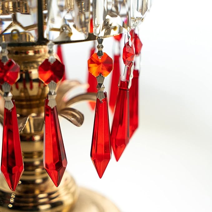 HDCRYSTALGIFTS 30pcs 55mm Multi-Color Crystal Icicle Pendant Chandelier Prisms Drops Lamp Candle Holders Curtain DIY Parts-VerdiqueGarden