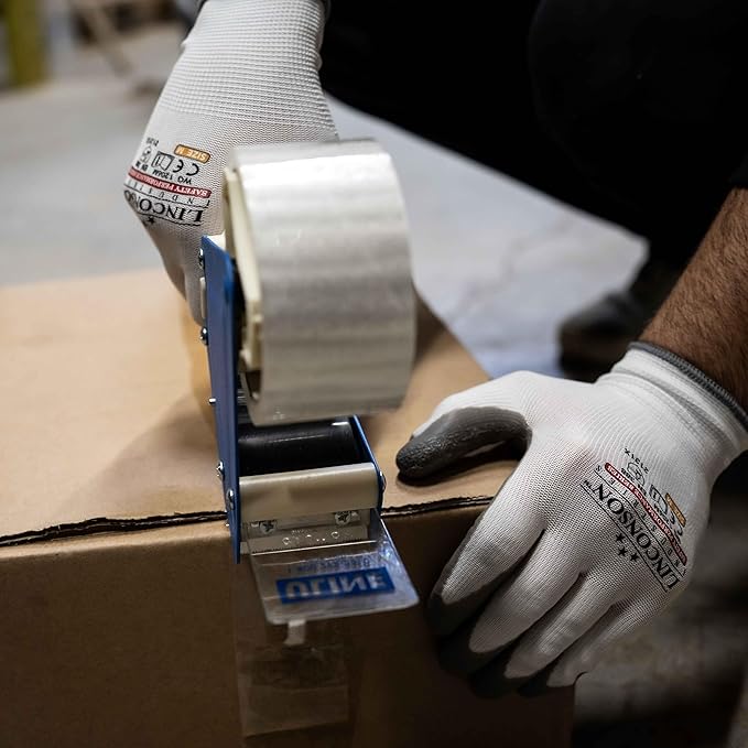 linconson 12 Pack Safety Performance Series Construction Mechanics Wrinkle Latex Work Gloves-VerdiqueGarden