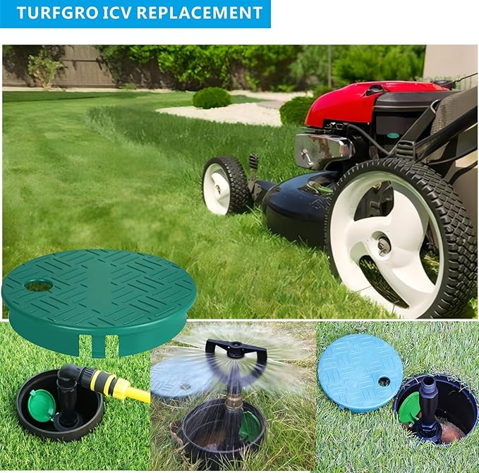 ID 5.5 "OD 6" Sprinkler Valve Cover Green Sprinkler Cover Irrigation Valve Box Cover 6 Inch Suitable for Greenhouse Cover for Sprinkler Valve Grass Sprinkler Box Cover Irrigation Box Lid-VerdiqueGarden