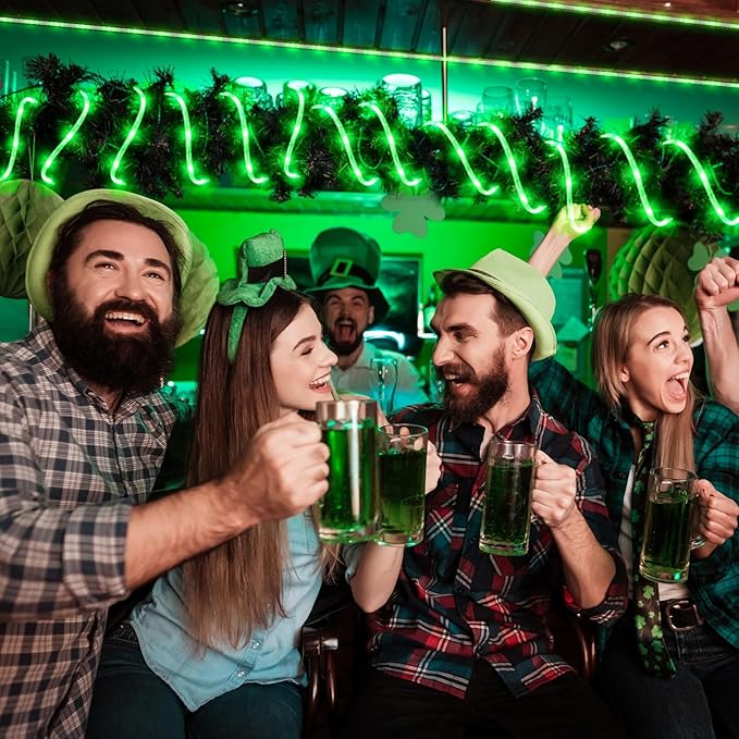 66FT 200 LED Rope Lights for Outside, St. Patrick Day Fairy String Lights with Waterproof 8 Modes, Flexible and Connectable Plug in Twinkle Lights for Indoor Patio Pool Party Holiday Decor, Green-VerdiqueGarden