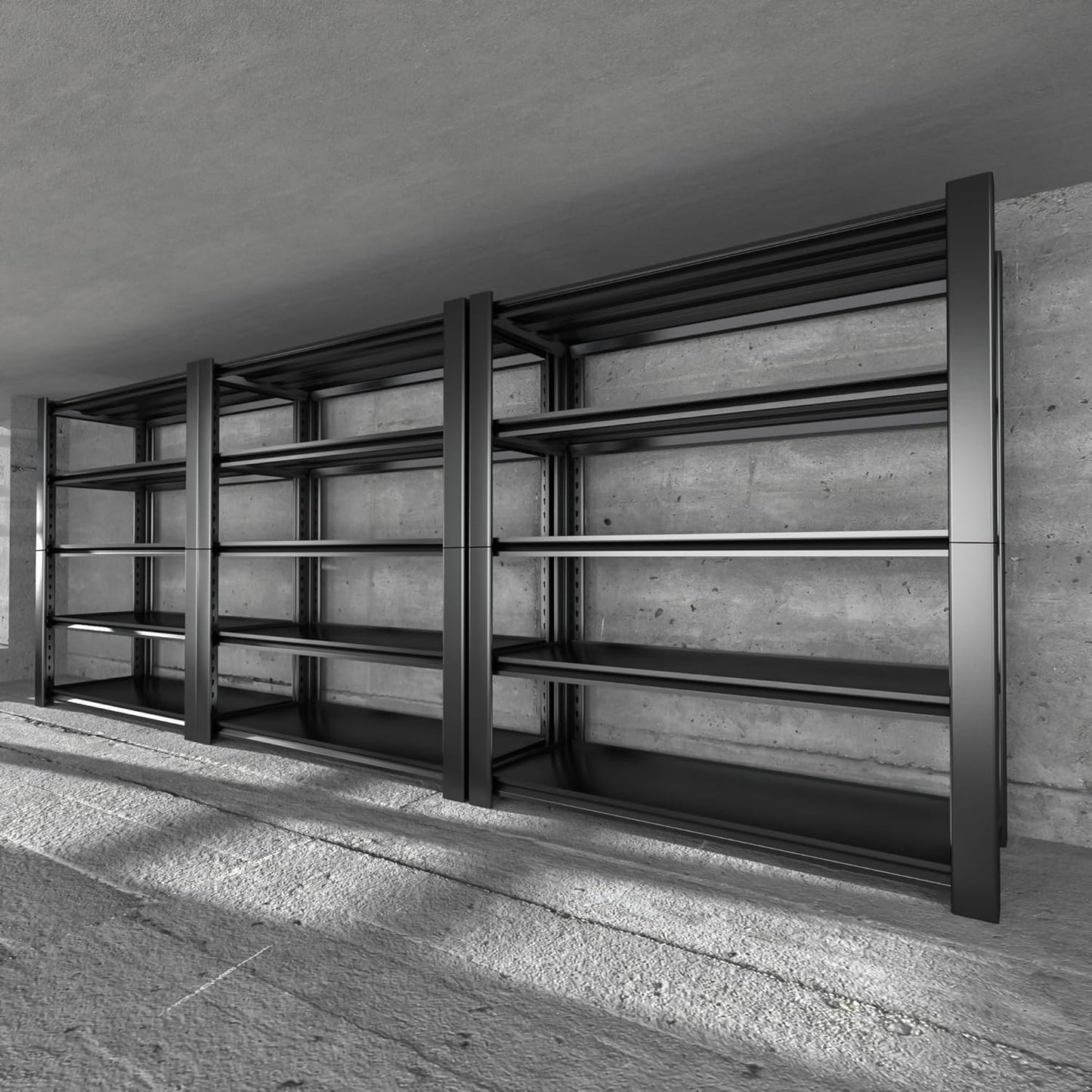 5-Tier Heavy Duty Garage Shelving Unit, 3000 LBS Capacity Metal Storage Rack 76" H x 60" W x 24" D, Adjustable Steel Shelves for Garage, Warehouse, Basement, Pantry, Workshop.3 Pack-VerdiqueGarden