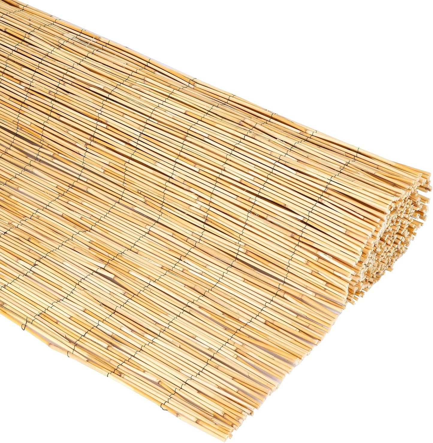 Natural Reed Fencing, Reed Screen Curtain Eco-Friendly for Garden,Balcony,Outdoor,Backyard Patio Decors Fence Rolls-4FT x 13FT （1.2m x 4m Approx）-VerdiqueGarden