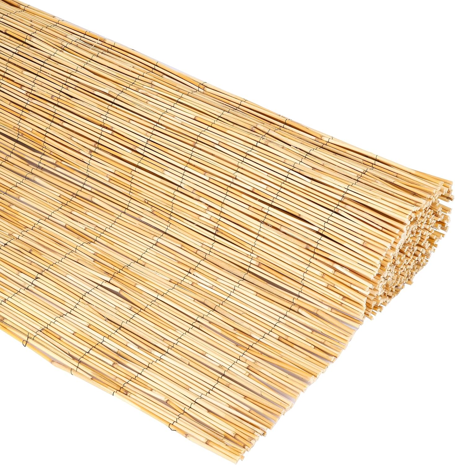 Natural Reed Fencing, Reed Screen Curtain Eco-Friendly for Garden,Balcony,Outdoor,Backyard Patio Decors Fence Rolls-4FT x 13FT （1.2m x 4m Approx）-VerdiqueGarden