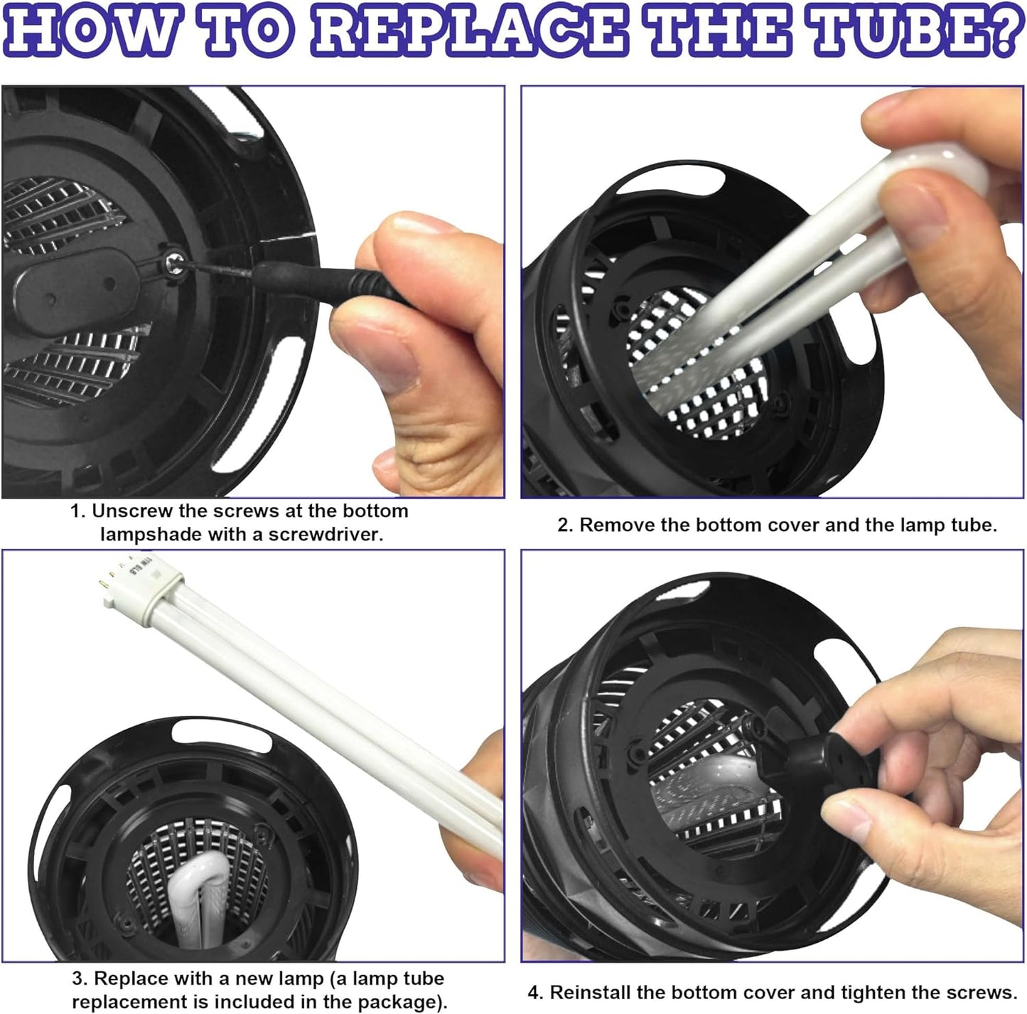 Electric Bug Zapper, 2500V Plug-in Mosquito Trap with Replaceable Sticky Pads & Lamp Tube, 365nm Lighted Hanging Insects Killer Attracting Moths, Gnats, Flies IPX4 for Indoor Outdoor Use-VerdiqueGarden