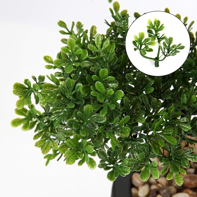 Artificial Bonsai Tree Juniper Faux Plants Indoor Small Fake Plants Decor with Ceramic Pots for Home Table Office Desk Bathroom Shelf Bedroom Living Room Farmhouse Decorations-VerdiqueGarden