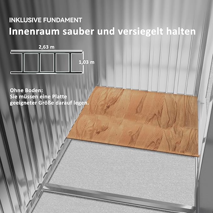 Outsunny 9' x 6' Outdoor Storage Shed, Garden Tool Metal Shed with Foundation Kit, Double Lockable Door, Air Vents and Sloping Roof, for Backyard, Patio, Lawn, Dark Gray-VerdiqueGarden