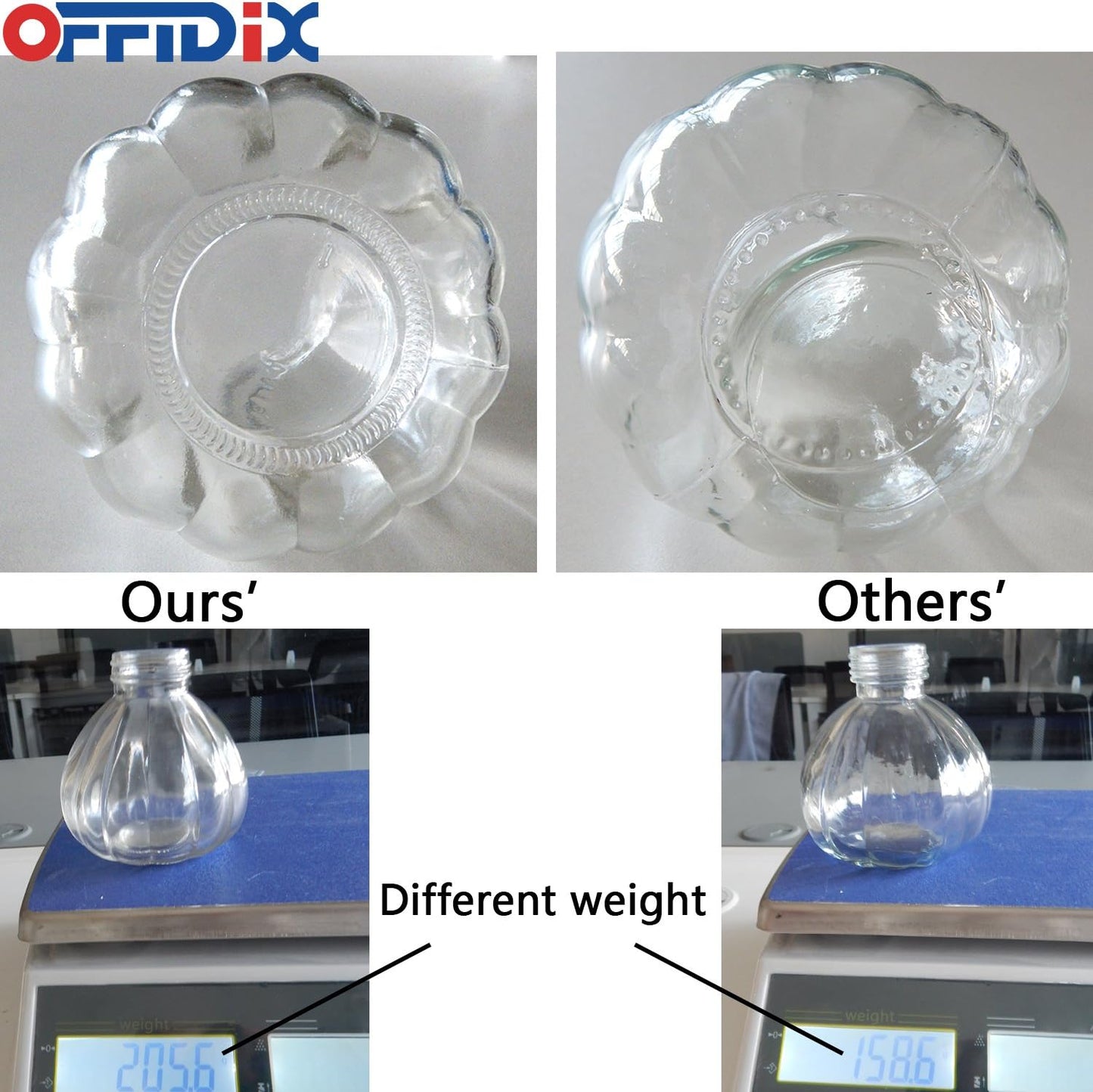 OFFIDIX Transparent Glass Watering Spray Bottle, 6.3 Inches Tall Vintage Style with Bronze Plastic Top Pump One Hand Plant Mister Glass Watering Can Indoor-VerdiqueGarden