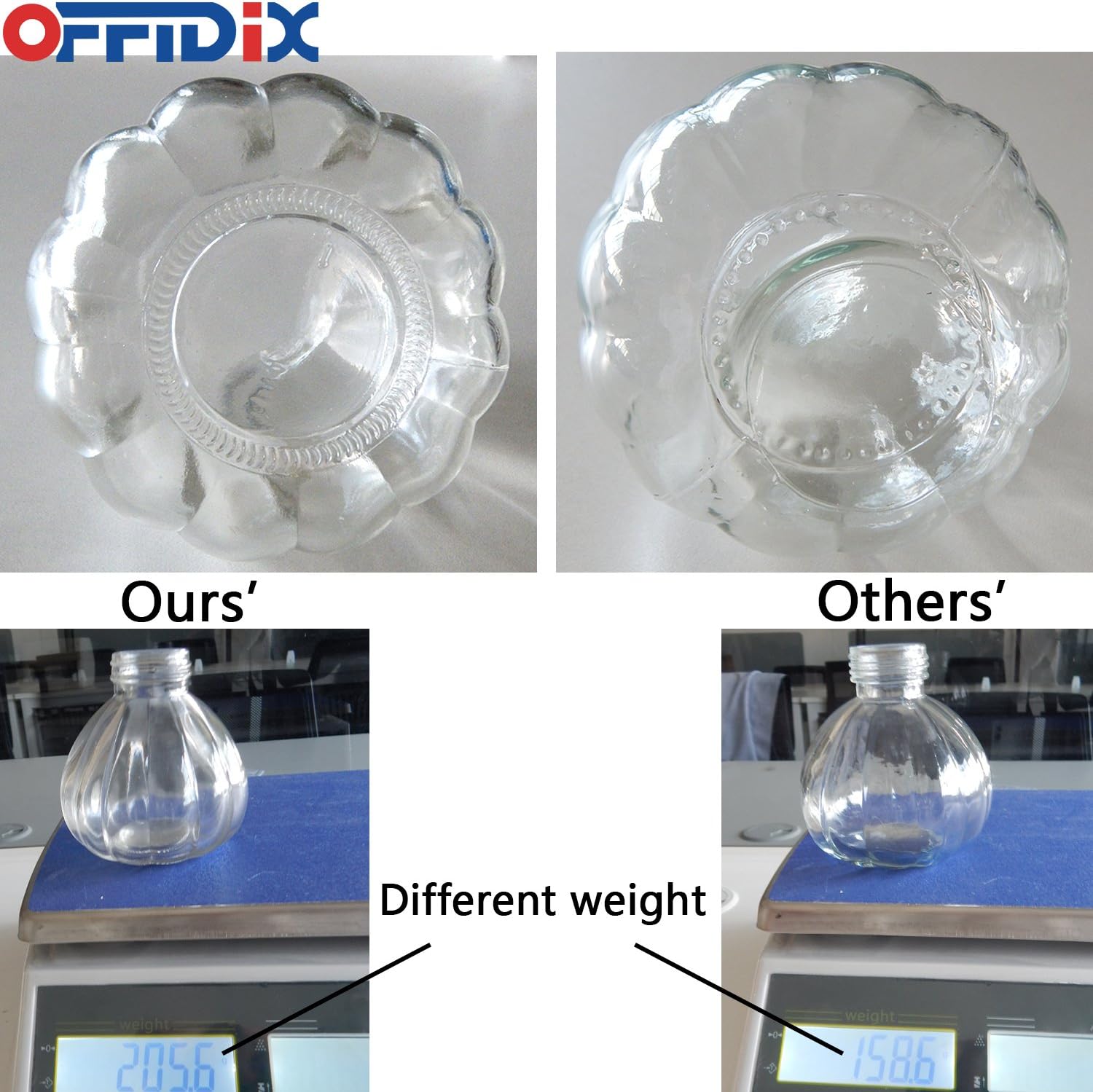 OFFIDIX Transparent Glass Watering Spray Bottle, 6.3 Inches Tall Vintage Style with Bronze Plastic Top Pump One Hand Plant Mister Glass Watering Can Indoor-VerdiqueGarden