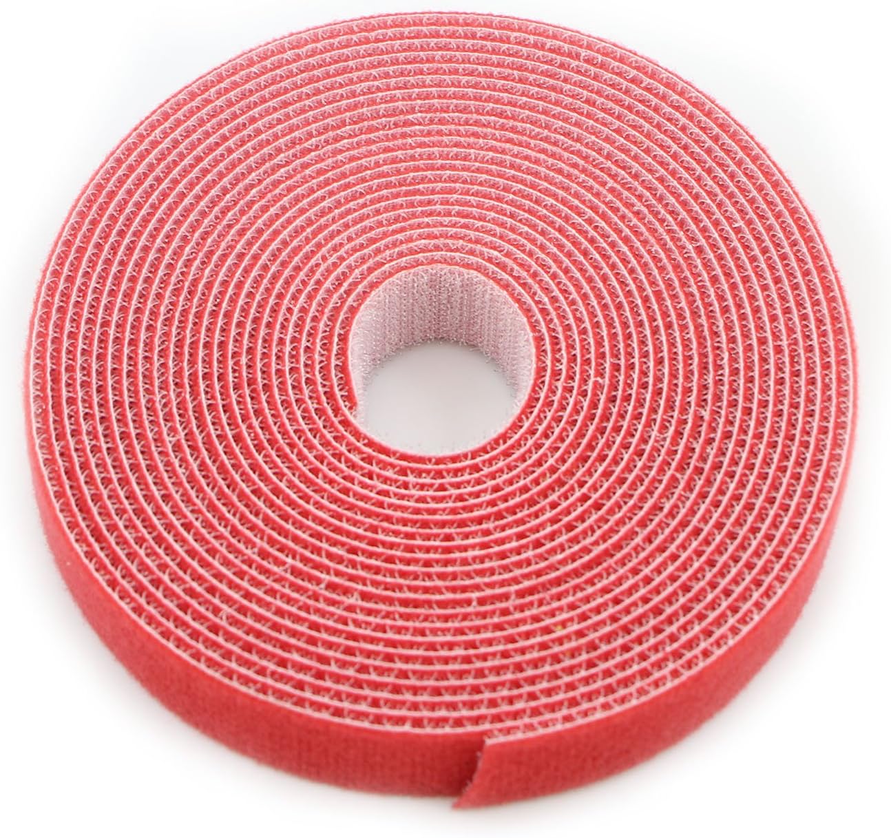 Reusable Fastening Tape Cable Ties 3/4 Inch Double Side Hook Roll (5 Yard, Red)-VerdiqueGarden