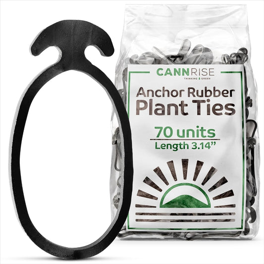 Anchor Rubber Bands for Trellising – 70 Pack of 8 cm/3.14 inches Rubber Bands for Outdoor Plant Support, Climbing Plants, Grape Vines, Trees – UV-Protected, Elastic, Multi-Purpose Use-VerdiqueGarden
