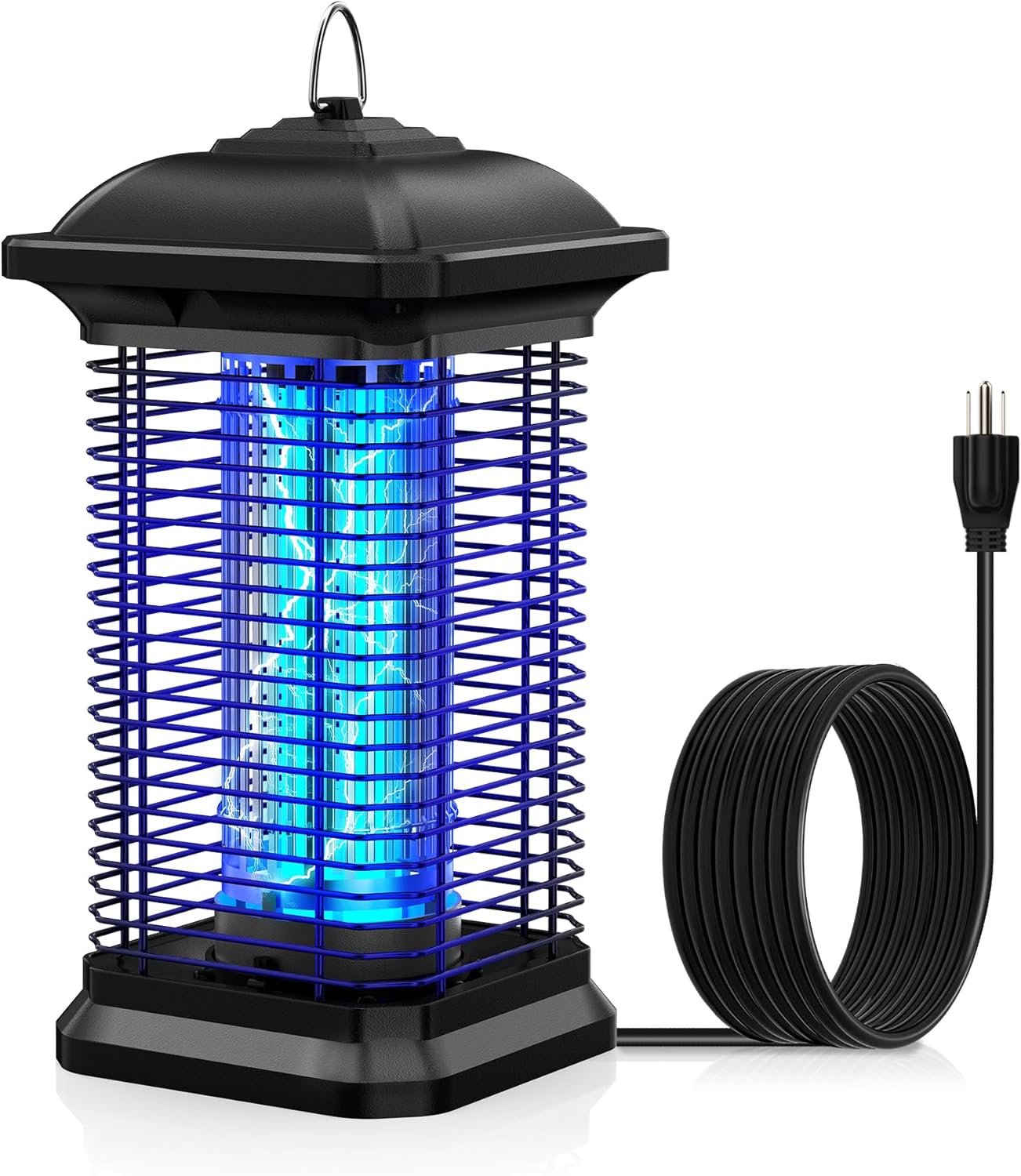 Bug Zapper for Outdoor & Indoor, 1/2 Acre Coverage Mosquito Lamp with 18W Bulb & 4400V High-Voltage, 100% Improvement in Mosquito Control Effect, Electric Fly Trap for Patio, Backyard, Home-VerdiqueGarden