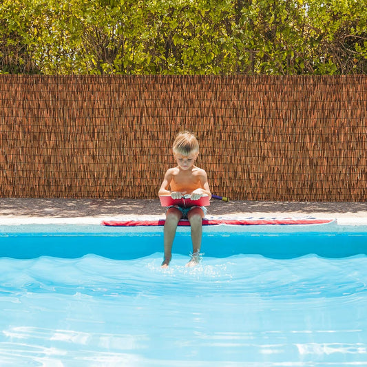 Brown 6FT X 16.4FT Reed Fencing Roll, Balcony Privacy Reed Shade Bamboo Fencing Garden Fence Border, Wind Block Sunshade Fence Screen for Outdoor Yard Patio Flower Bed Edge-VerdiqueGarden