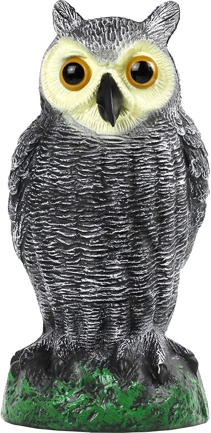 Galashield Owl Decoy to Scare Birds Away | Plastic Owls to Scare Birds Away | Owl Statue for Garden & Outdoors-VerdiqueGarden