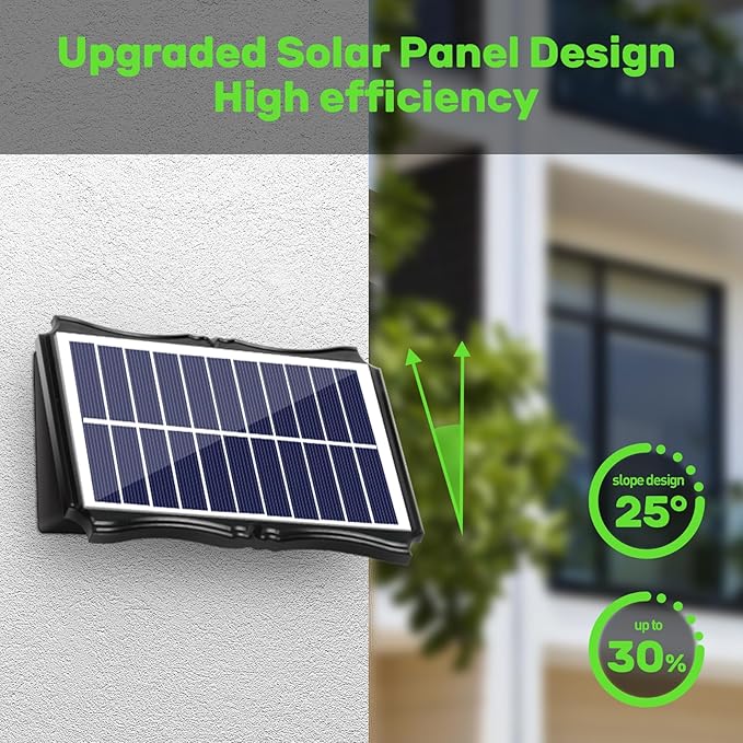 4LED Solar Wall Lights, Up and Down Lighting Solar Light Outdoor Waterproof IP65, 6500K/3000K Solar Fence Light for Yard Garden Garage Christmas Decorations (4 Pack)-VerdiqueGarden