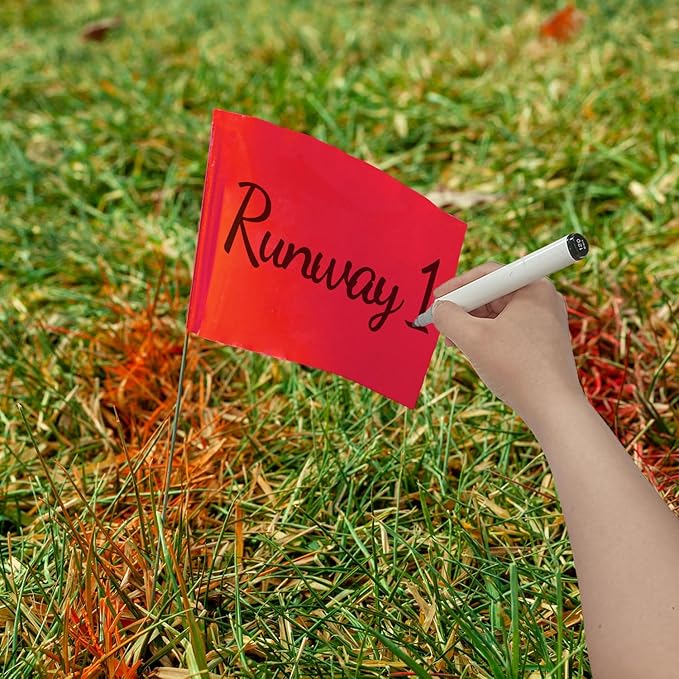 Zozen Marking Flags, Red Color | 1000 Pcs | 15x4x5 Inch, Yard Flags for Lawn & Irrigation & Landscape & Sprinkler & Survey & Dog Training.-VerdiqueGarden