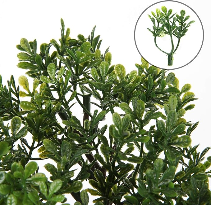 Artificial Bonsai Tree Juniper Faux Plants Indoor Small Fake Plants Decor with Ceramic Pots for Home Table Office Desk Bathroom Shelf Bedroom Living Room Farmhouse Decorations-VerdiqueGarden