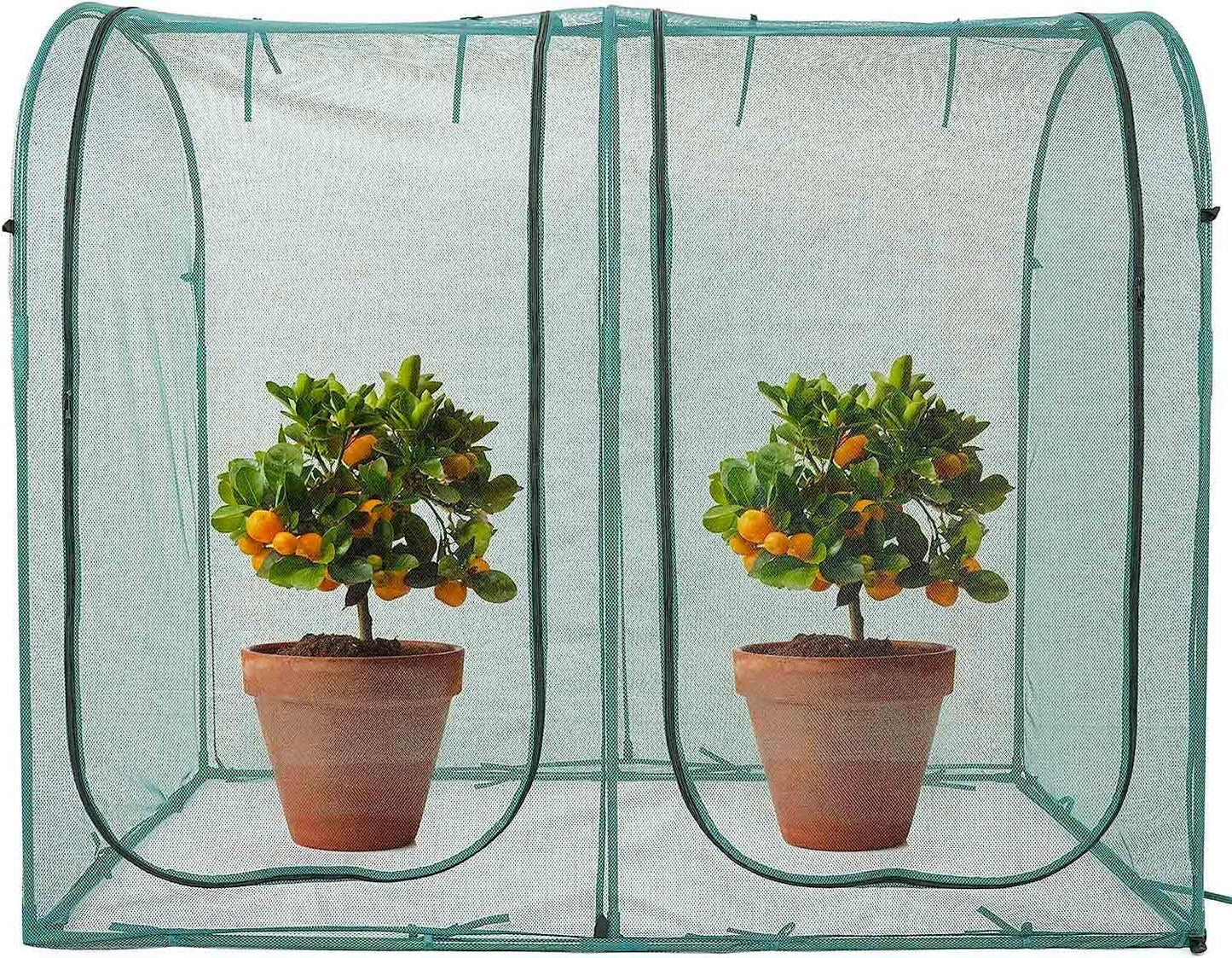 Poray Large Tunnel 73''x37''x61''Plant Netting Cover,5FT Tall Crop Cage Tomato Netting,Pest Guard Cover for Vegetables &Fruits,Durable Gardening Net for Plant and Animal-VerdiqueGarden