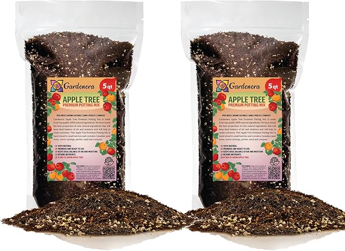 Premium Apple Potting Soil Mix - Optimal Nutrient-Rich Blend for Thriving and Juicy Apples - 10 Quart-VerdiqueGarden