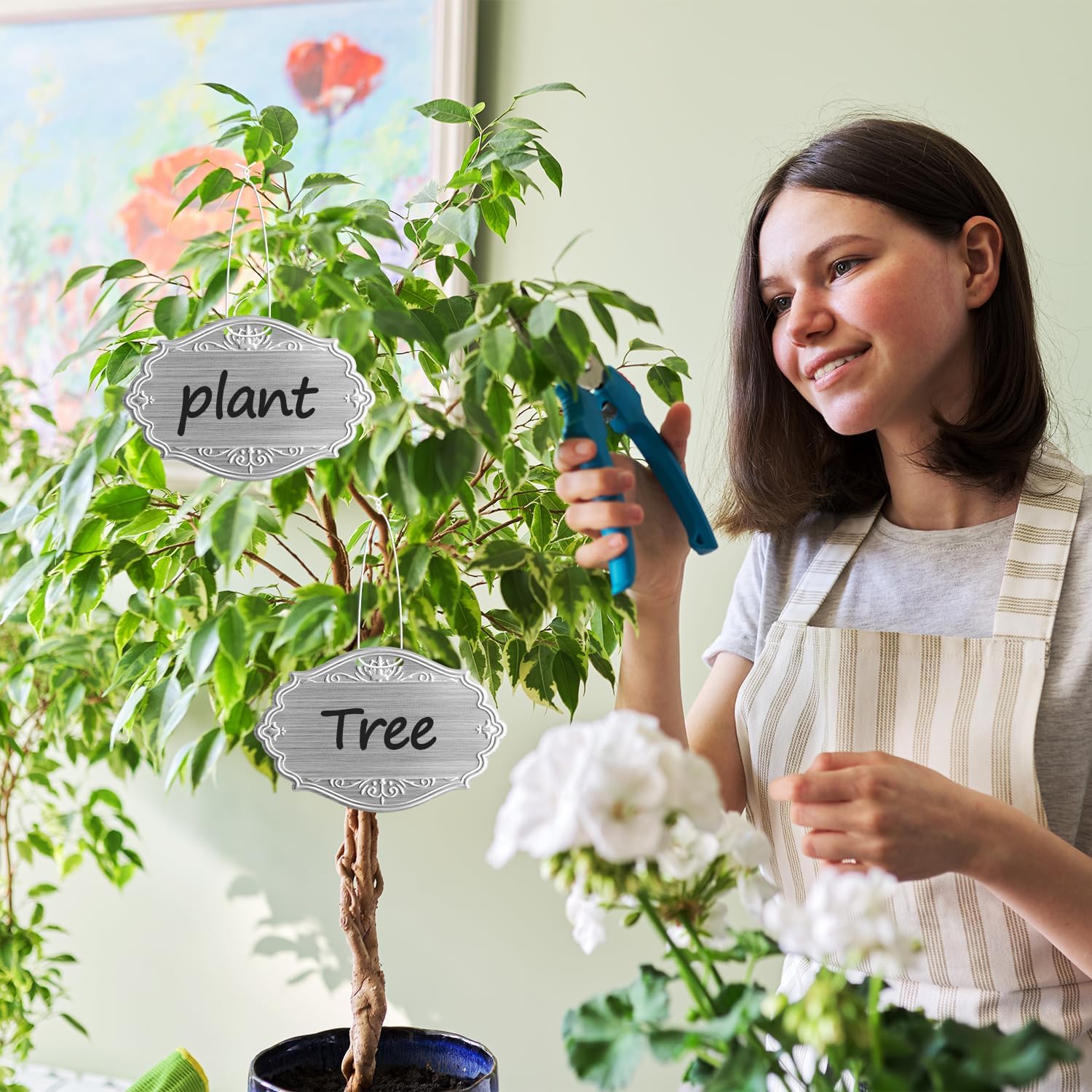 40PCS Plant Labels,Bigger Size Aluminum Metal Plant Tags Plant Label for Outdoor Garden Waterproof,Silvery Plant Name Tags for Tree,Vegetables,Herbs-VerdiqueGarden