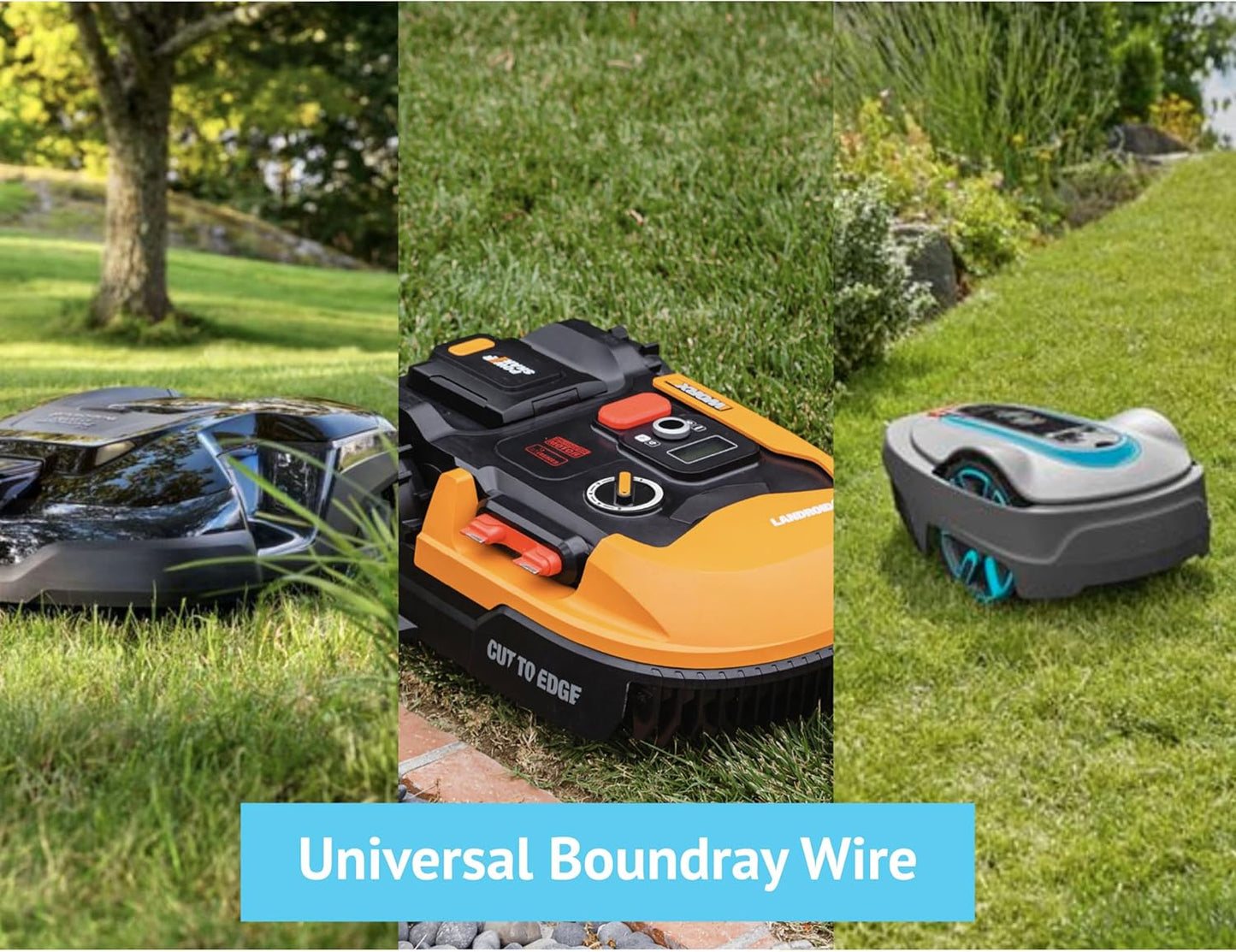 JAVEX Robotic Mower Boundary Wire [SupremeShield Protection]- Tinned Copper, Universal for Gardena, Husqvarvna, Worx & Other Auto-Mower Brands Installation Kit [3.8mm, 24x0.25mm, 3xShield], 328Ft-VerdiqueGarden