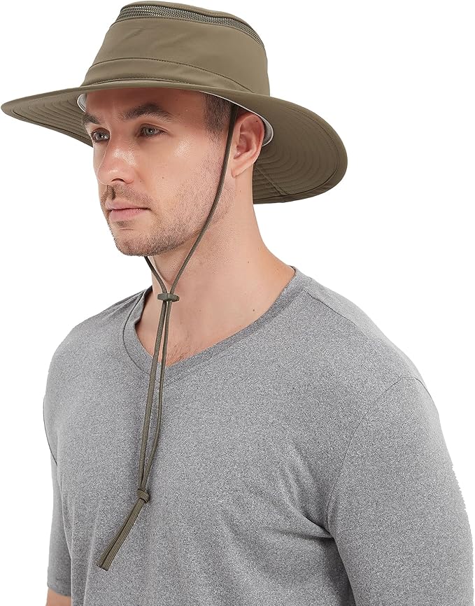 Cimarron Wide Brim Safari Sun Hat for Women & Men – UPF 50+ Outdoor Fishing Hat | Hiking, Running Travel Sun Protection Hat-VerdiqueGarden