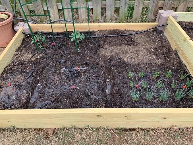 1/4" id - 100ft Black Vinyl Tubing Flexible PVC Tube Hybrid Hose Transfer Water Fuel Gas for Pond Fountain Garden Waterfall, Durable and Safe, with 2 Hose Clamps-VerdiqueGarden