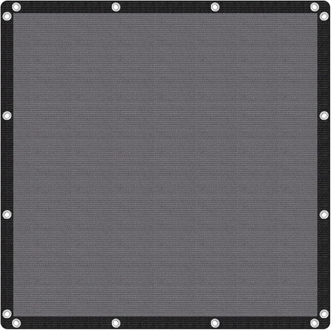 VICLLAX Shade Fabric Sun Shade Cloth with Every 2 FT Grommets for Patio Garden Pergola Cover Canopy 15x21 FT, Grey-VerdiqueGarden