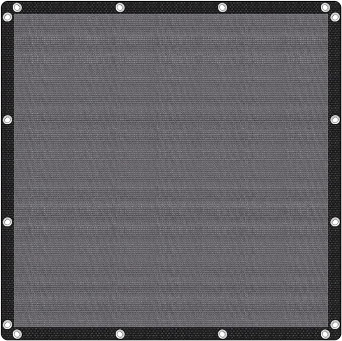 VICLLAX Shade Fabric Sun Shade Cloth with Every 2 FT Grommets for Patio Garden Pergola Cover Canopy 9x13 FT, Grey-VerdiqueGarden