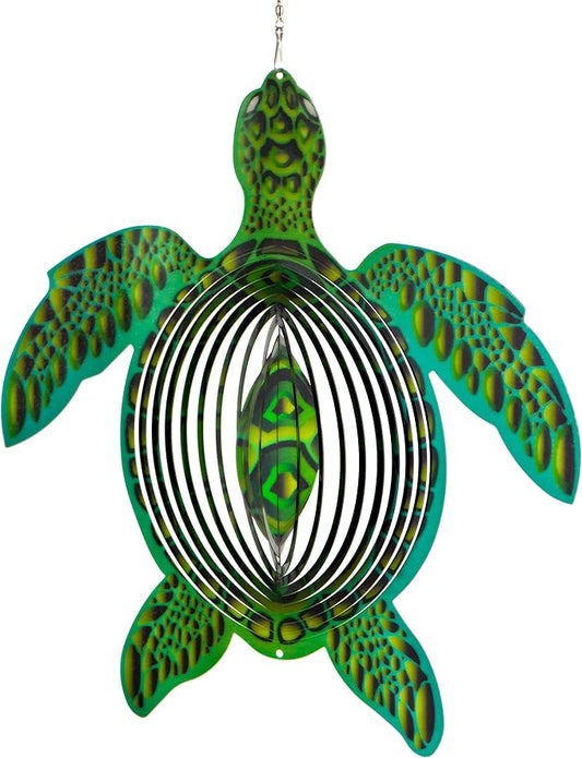 Turtle Ornament Wind Spinners for Yard and Garden, Metal Ornaments for Garden Décor, Outdoor Wind Spinner, Turtle Gifts for Turtle Lovers, Outdoor Garden Decoration, 15 inch Wall Décor by ISEO-VerdiqueGarden