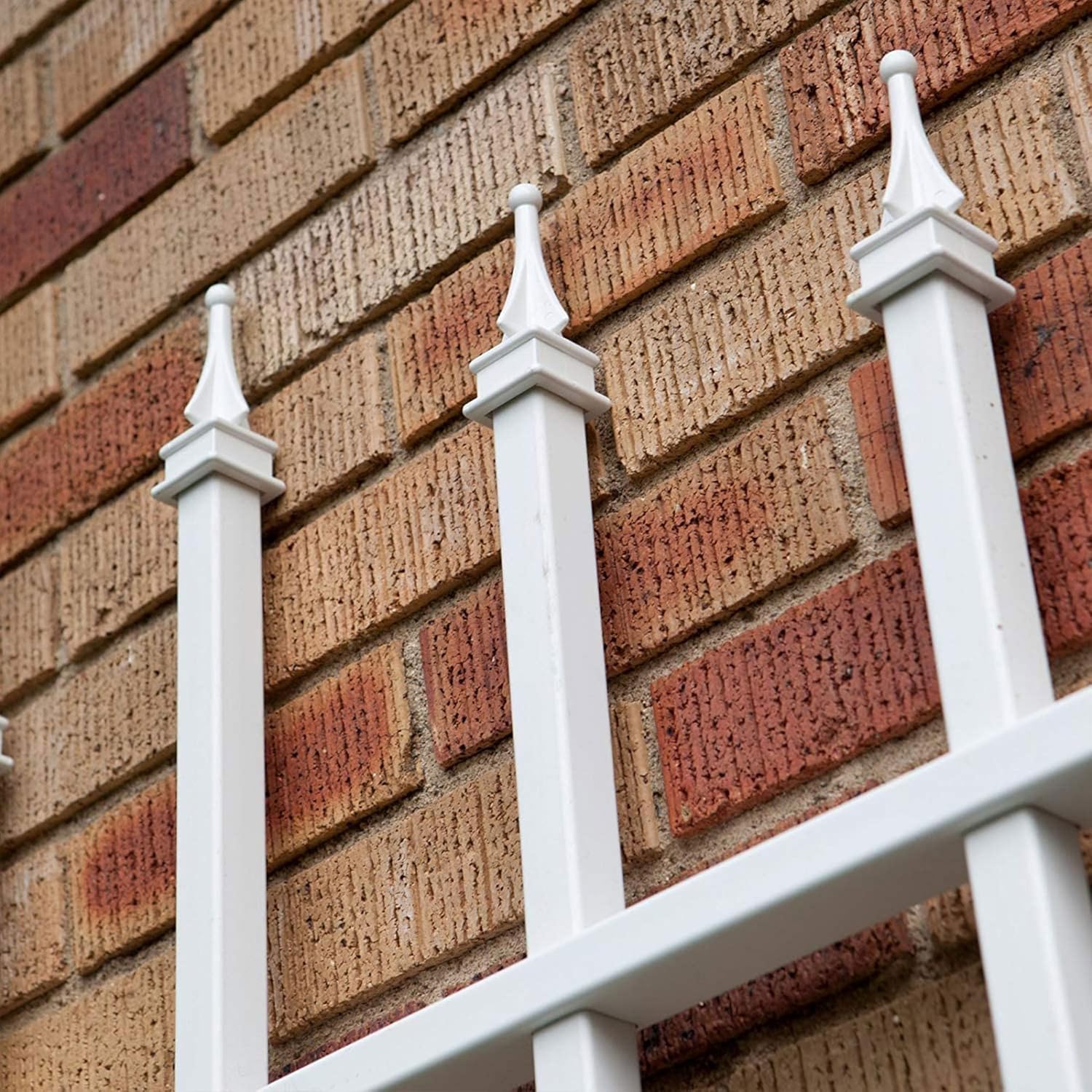 Dura-Trel Winchester 57 x 95 Inch PVC Vinyl Outdoor Garden Patio Trellis, with Wall Mounting Screws, White-VerdiqueGarden