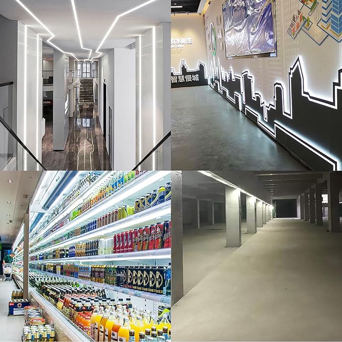 15M/49.2ft 24V COB LED Strip Light Waterproof IP65 Cool White 6000K Uniform Glow 5760LEDs CRI 93+ Flexible LED Tape Lights for DIY Cabinet Bedroom Kitchen Home Decor(No Power Supply)-VerdiqueGarden