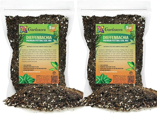Premium DIEFFENBACHIA Potting Soil Mix - Ideal for Growing Robust and Healthy Dieffenbachia - 10 Quart-VerdiqueGarden