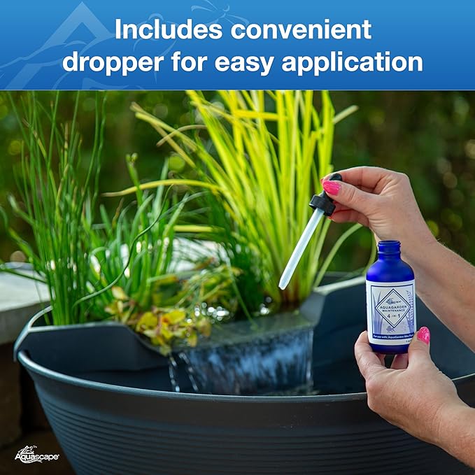 Aquascape AquaGarden Pond and Fountain Maintenance Water Treatment, 4-in-1, 4 oz, 96098-VerdiqueGarden