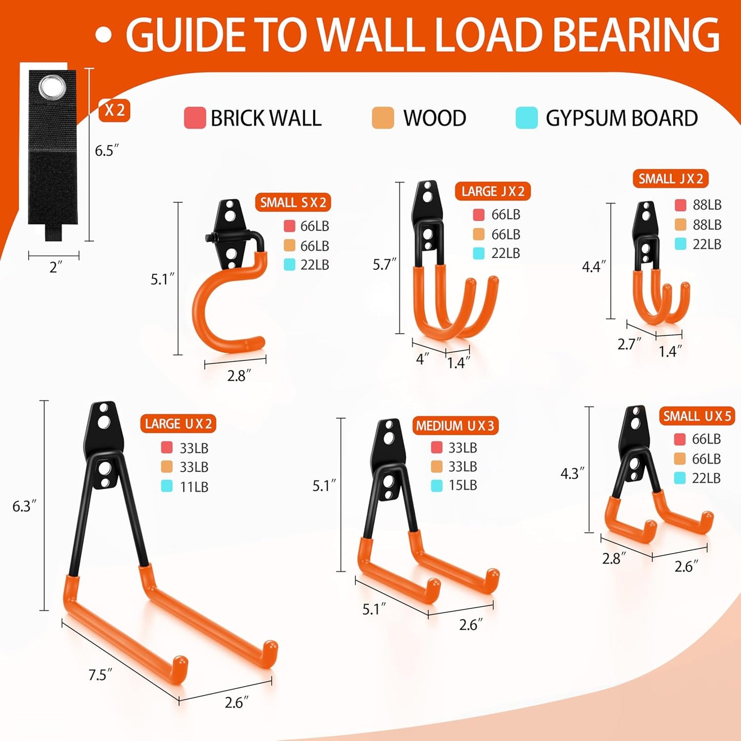 18 Pack Garage Hooks Heavy Duty - Anti-Slip Coating， Garage Storage Hooks for Hanging Bike，Ladder，Garden Tools，Hose-VerdiqueGarden