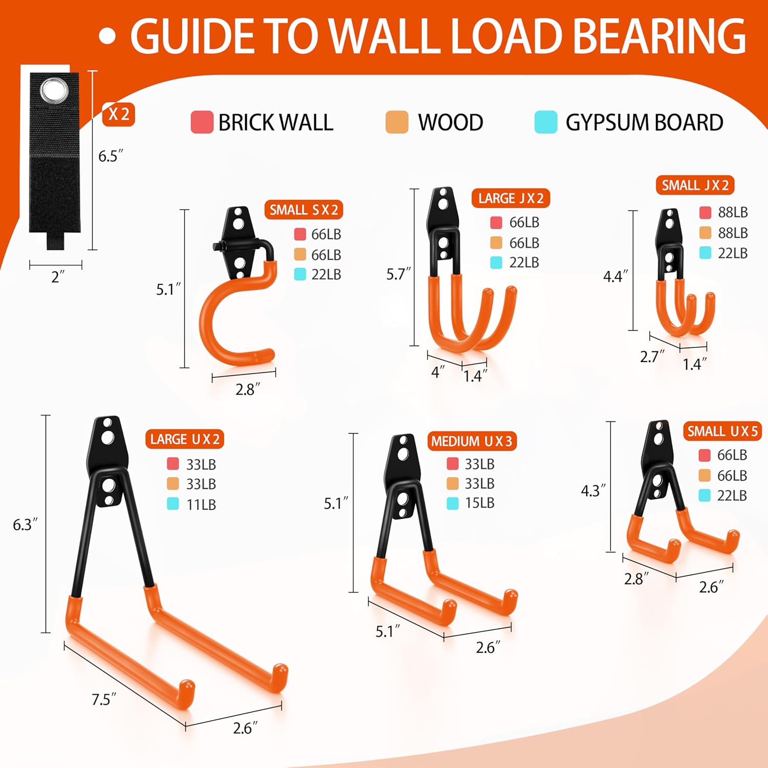 18 Pack Garage Hooks Heavy Duty - Anti-Slip Coating， Garage Storage Hooks for Hanging Bike，Ladder，Garden Tools，Hose-VerdiqueGarden