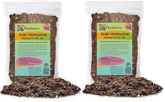 Organic Plant Propagation Premium Potting Mix - Achieve Ideal Air and Moisture Balance - 10 Quart-VerdiqueGarden