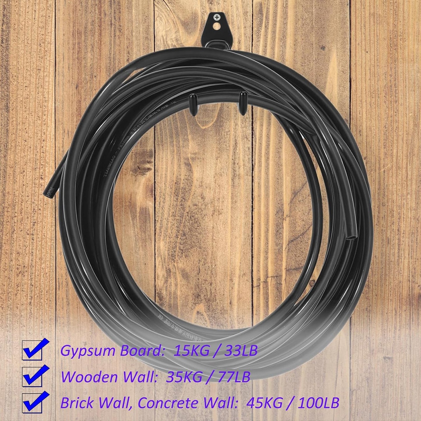 4 Pack Garage Hooks Heavy Duty - Supports 100 lbs, Utility Steel Garage Hanger & Organizer for Organizing Garden Lawn Tools, Ladders, Garden Hose, Digging Shovel, Bikes, Ropes-VerdiqueGarden