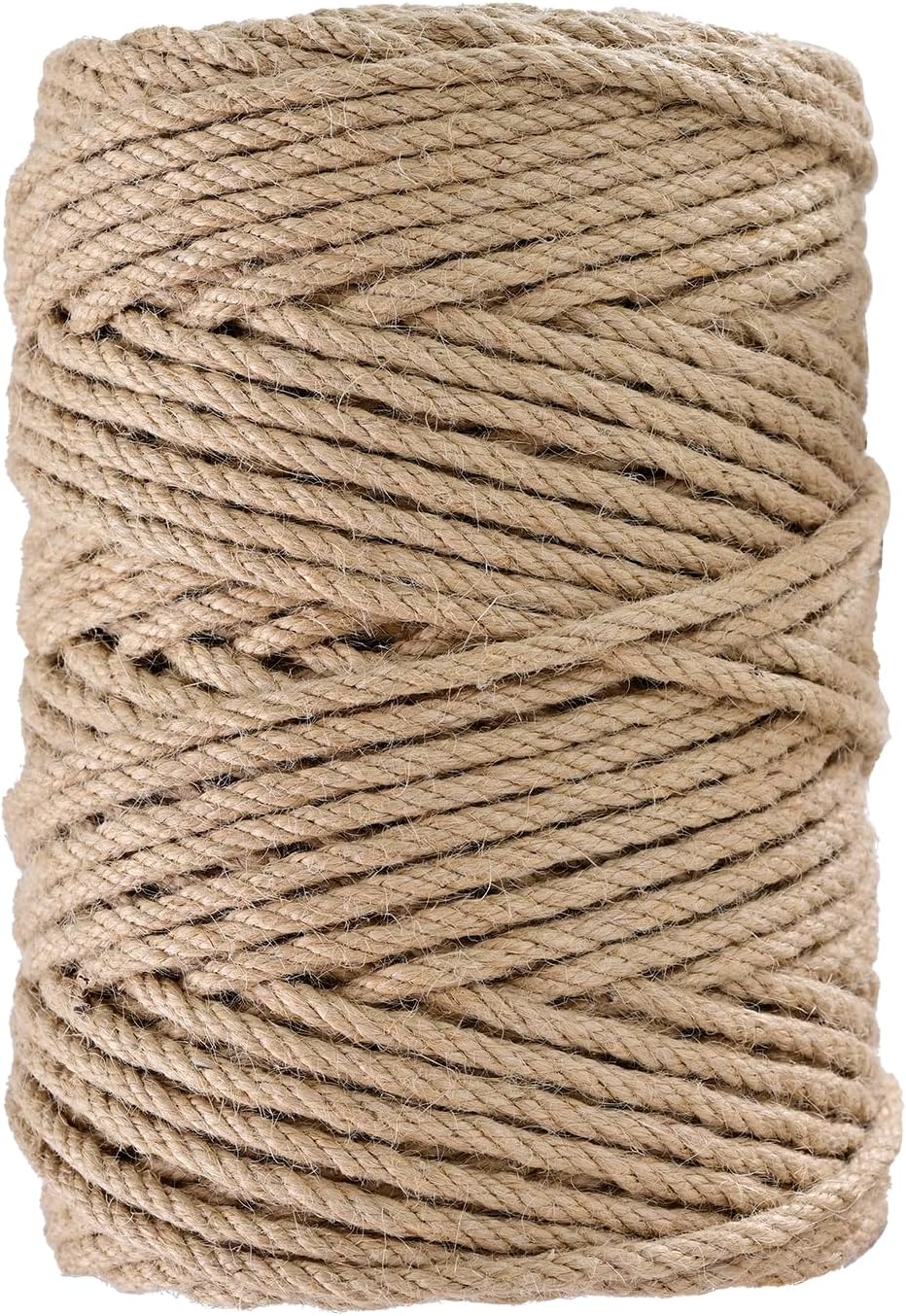 Natural Jute Twine 164 Feet Long String for Crafts Gift Wrapping Christmas Handmade Arts Decoration Packing String Home Decor （6mm * 164feet）-VerdiqueGarden