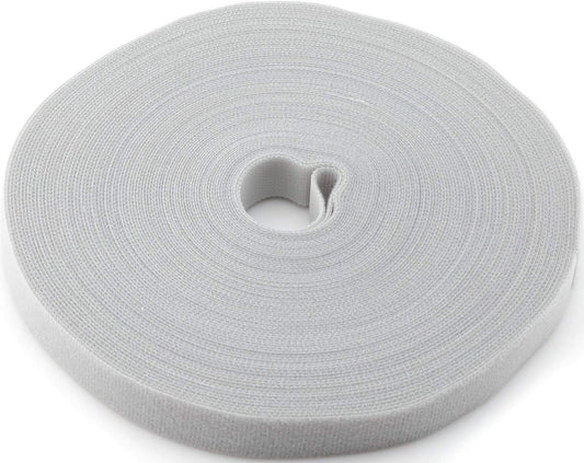 Reusable Fastening Tape Cable Ties 3/4 Inch Double Side Hook Roll (25 Yard, Grey)-VerdiqueGarden