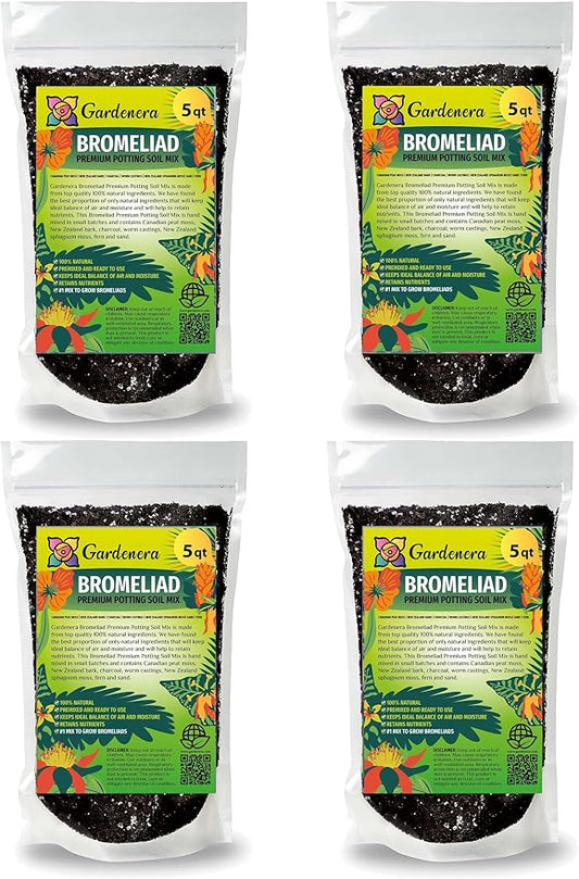 Organic Bromeliad Soil Blend - Enhance The Beauty and Resilience of Your Plants - 20 QUARTS-VerdiqueGarden