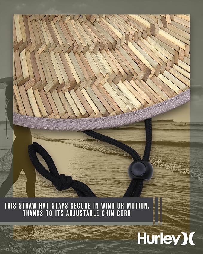 Hurley Men's Straw Hat - Bayside Lifeguard Straw Sun Hat-VerdiqueGarden