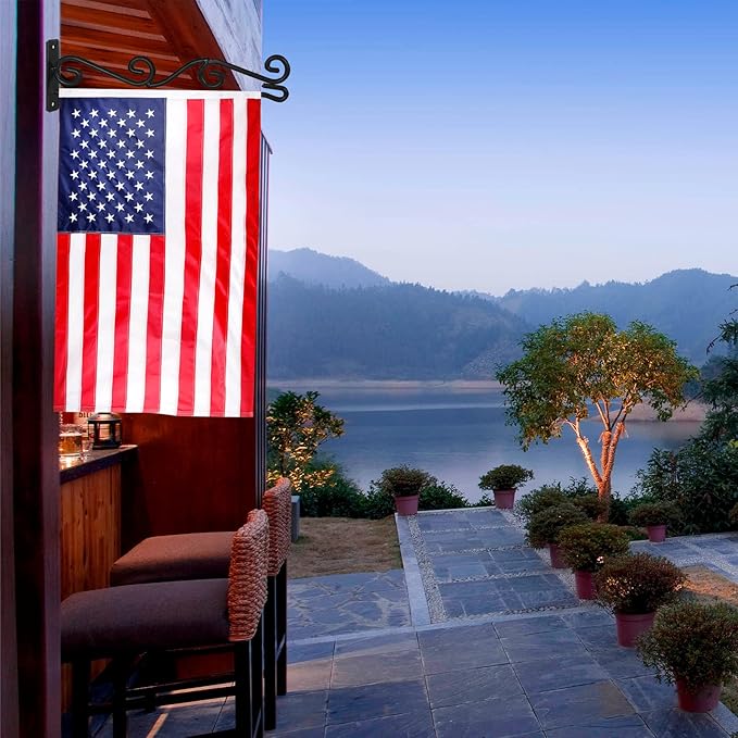 Wall Garden Flag Holder 2 Pack,Wall Garden Flag Stand,Garden Flag Scroll Hanger,Garden Flag Wall Hanger,one Piece Garden Flag Stand for Wall Porch,Great Gifts Ideas-VerdiqueGarden