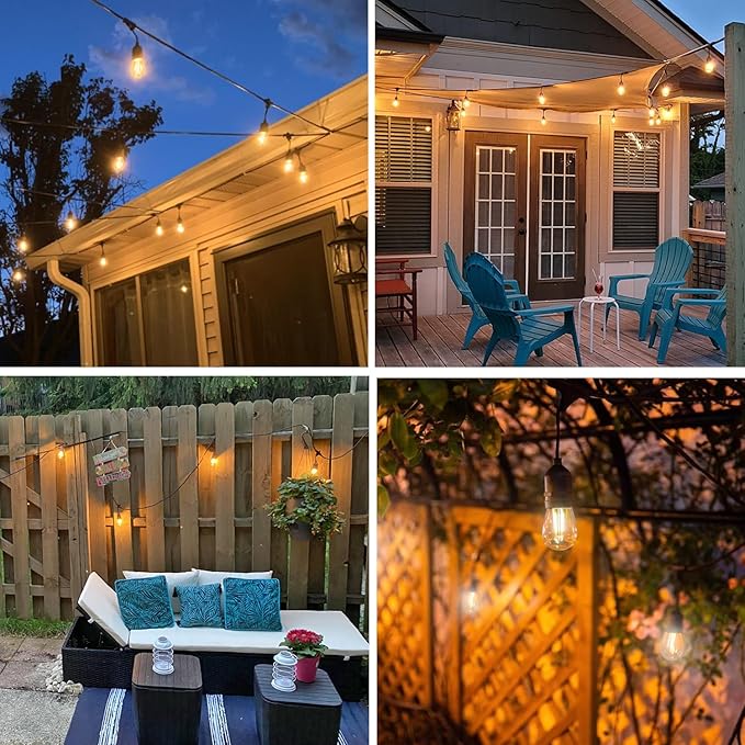 S14 Replacement LED Light Bulbs, Shatterproof & Waterproof 2W S14 LED Bulbs, Outdoor String Lights , E26 Base Patio Edison LED Light Bulbs, Warm White 2200K Plastic 150ML Non-Dimmable 25 Pack-VerdiqueGarden