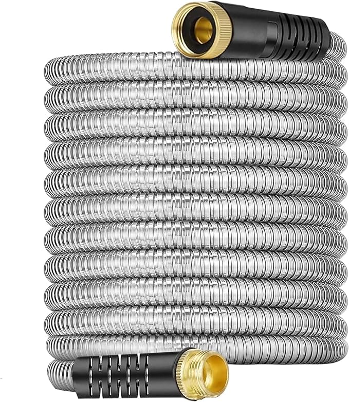 10 feet Water Hoses – 3/4'' Fittings, Flexible Garden Hoses for Garden Watering, Outdoor Cleaning, House Cleaning, Car Washing, Swimming Pool, Camping, Agricultural Irrigation, Dog Bathing-VerdiqueGarden