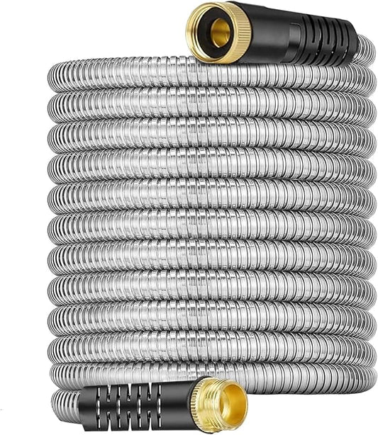 10 feet Water Hoses – 3/4'' Fittings, Flexible Garden Hoses for Garden Watering, Outdoor Cleaning, House Cleaning, Car Washing, Swimming Pool, Camping, Agricultural Irrigation, Dog Bathing-VerdiqueGarden