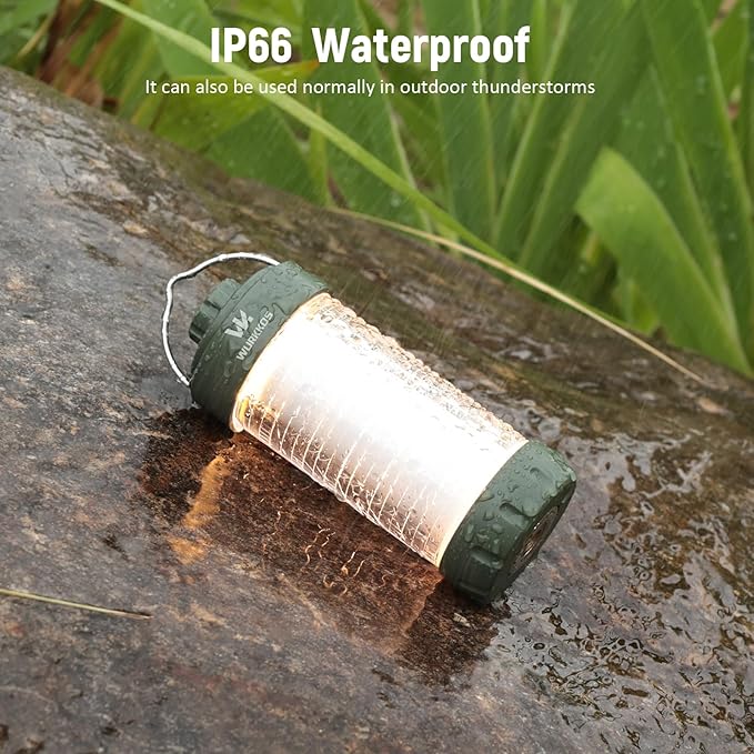 Wurkkos CL01 Camping Lantern Rechargeable, 550LM Waterproof Tent Light with Magnet Base, Up to 300H Runtime,Portable Lantern Flashlight with RGB light,Emergency Camp Light for Hurricane,Hiking,Camping-VerdiqueGarden