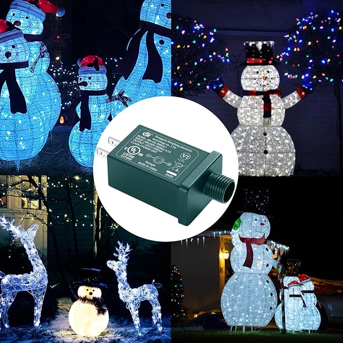 Replacement Yard Inflatable Adapter Power Supply Adaptor - 12V 1.0A 1Pcs -Inflatable Plug Replacement Class 2 Power Supply - Green - for Halloween Yard Blow Up Decorations-VerdiqueGarden