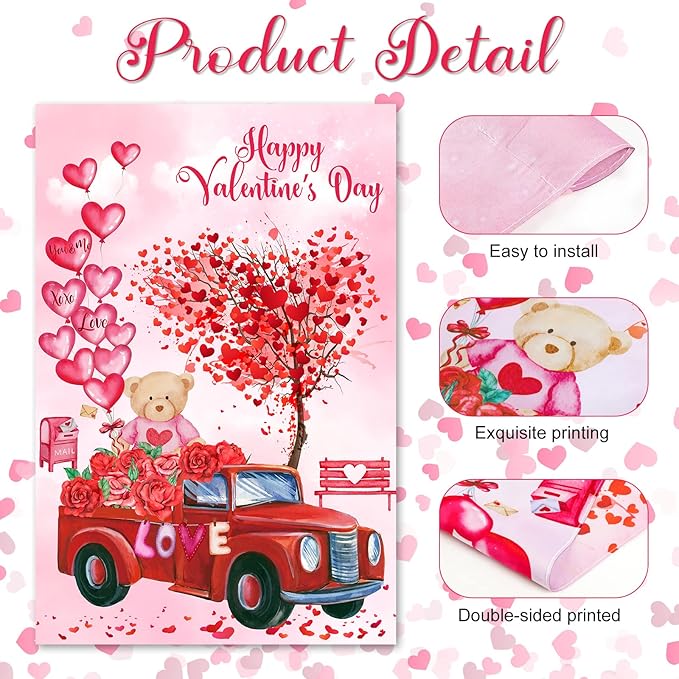 12 Pack 28 x 40 Inch Seasonal Spring Large Holiday Yard Flags Easter 4th of July Garden Lawn Double Sided Seasonal Flags Polyester Festive Set for Outdoor Decoration-VerdiqueGarden